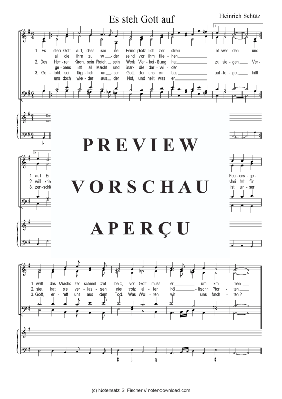 Es steh Gott auf (Gemischter Chor) (Gemischter Chor) von Heinrich Sch tz
