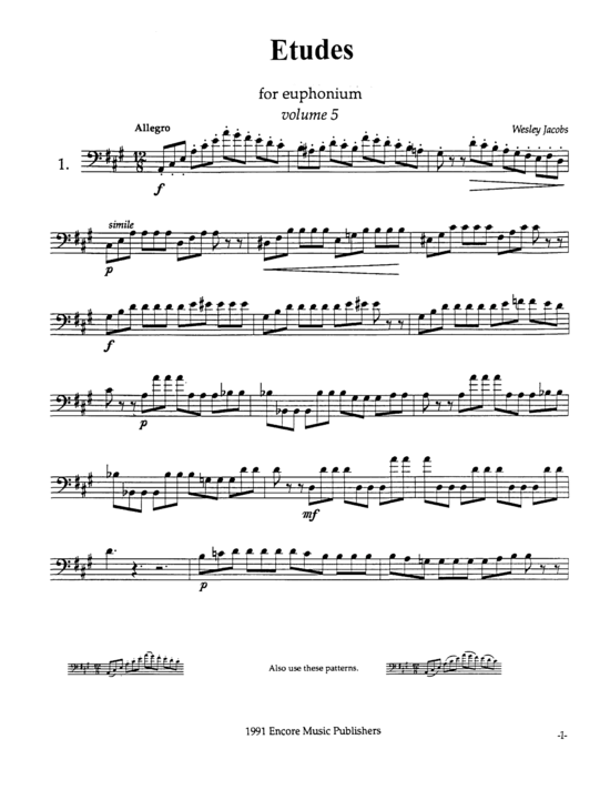 Euphonium Etudes Vol. 5 (Tuba Solo) (Tuba (Solo)) von Jacobs