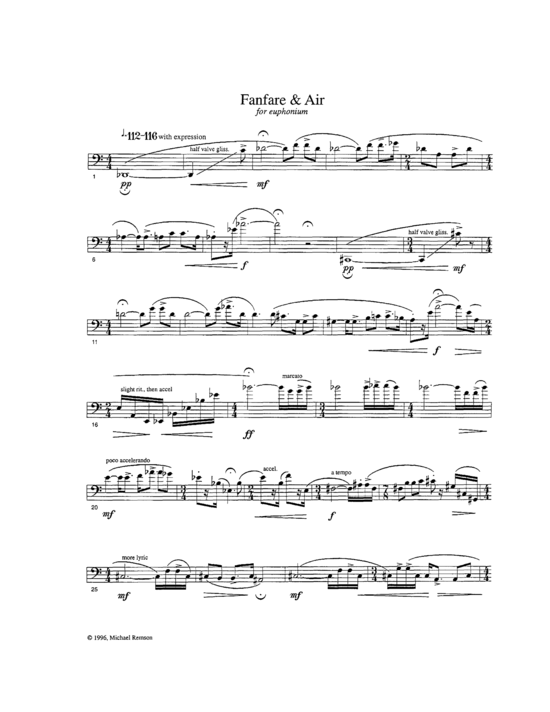 Fanfare and Air (Euphonium Solo) (Euphonium (Solo)) von Michael Remson