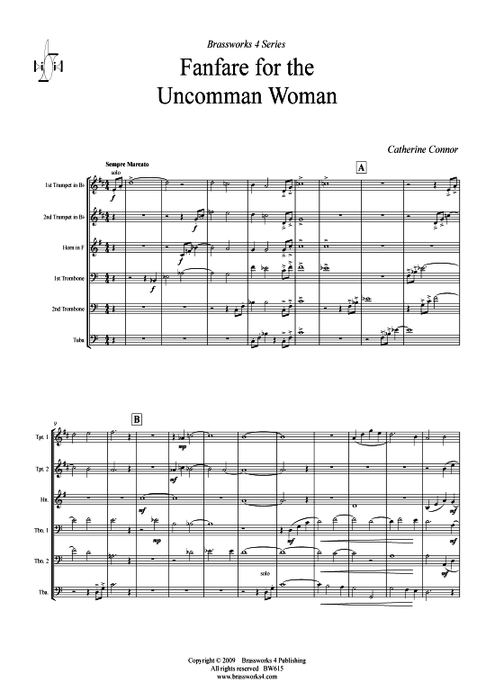 Fanfare for the Uncommon Woman (Blechbl ser Sextett) (Sextett (Blech Brass)) von Catherine Connor