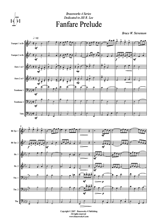 Fanfare Prelude (Blechbl ser Septett) (Septett) von Bruce W. Stevenson