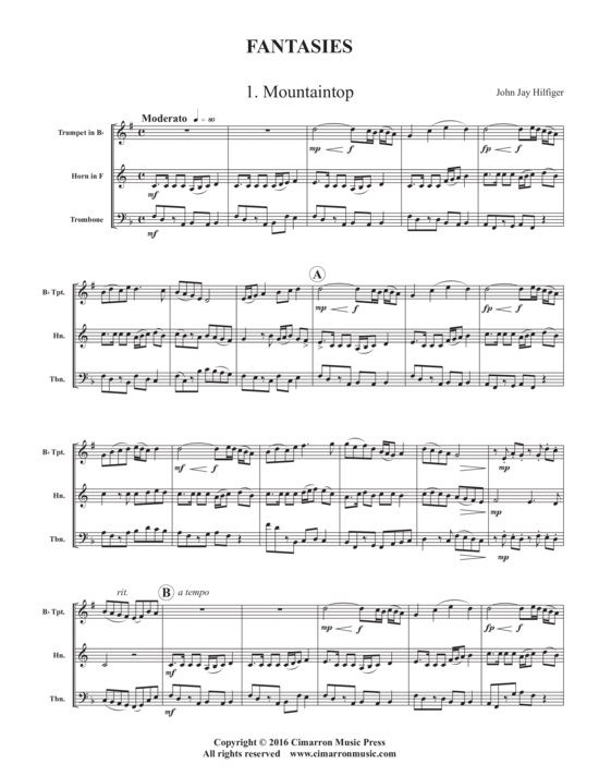 Fantasies (Blechbl auml ser Trio) (Trio (Blech Brass)) von John Jay Hilfiger