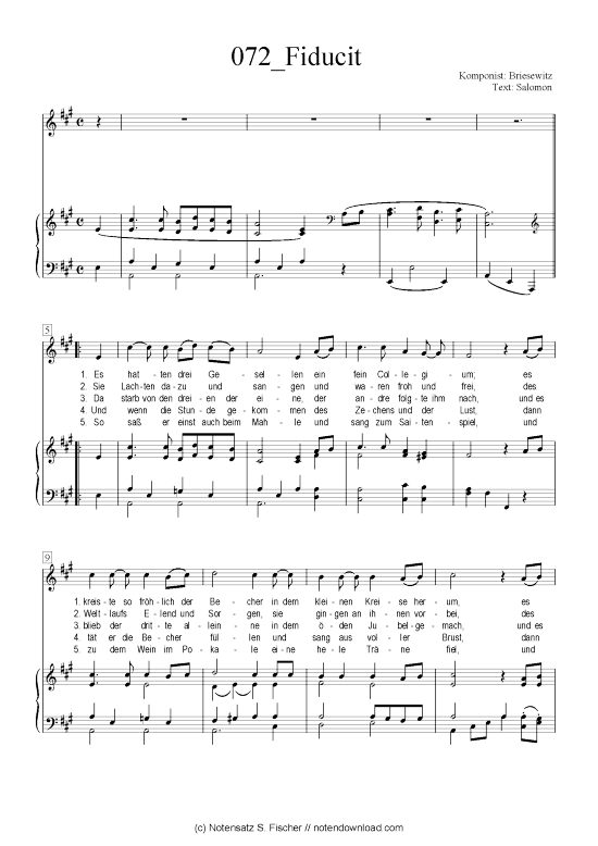 Fiducit (Klavier + Gesang) (Klavier  Gesang) von Briesewitz  Salomon