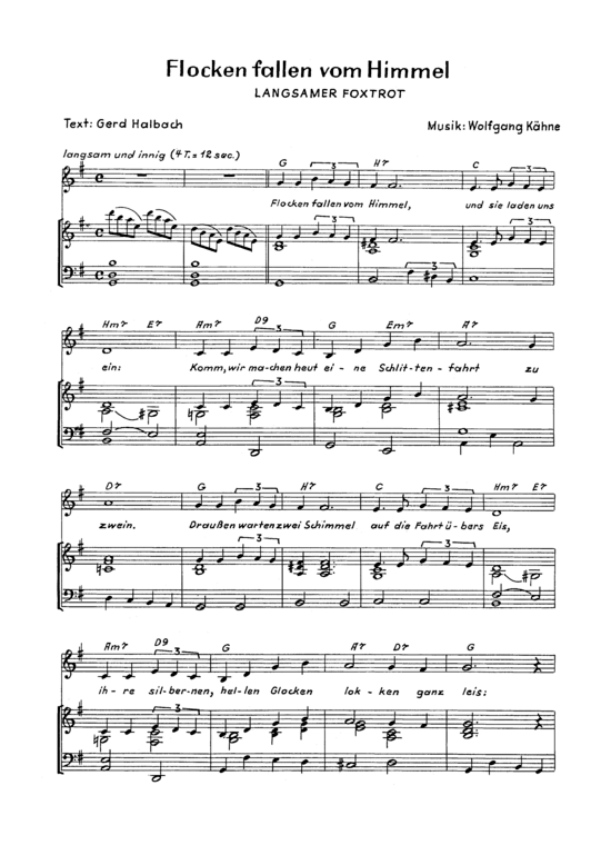 Flocken fallen vom Himmel (Klavier + Gesang) (Klavier Gesang  Gitarre) von Robby Lind amp Kolibris 