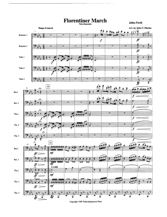 Florentiner March (Tuba Quartett EETT) (Quartett (Tuba)) von Julius Fucik