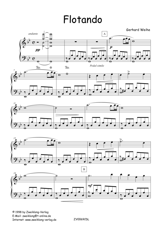 Flotando (Klavier Solo) (Klavier Solo) von Gerhard Weihe
