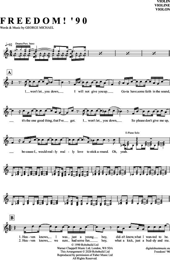 Freedom (Violine) (Violine) von George Michael