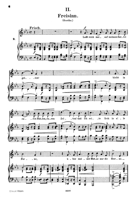 Freisinn Op.25 No. 2 (Gesang hoch + Klavier) (Klavier  Gesang hoch) von Robert Schumann