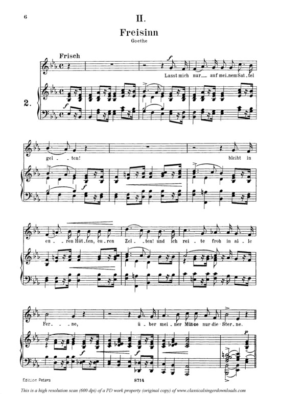 Freisinn Op.25 No. 2 (Gesang mittel + Klavier) (Klavier  Gesang mittel) von Robert Schumann
