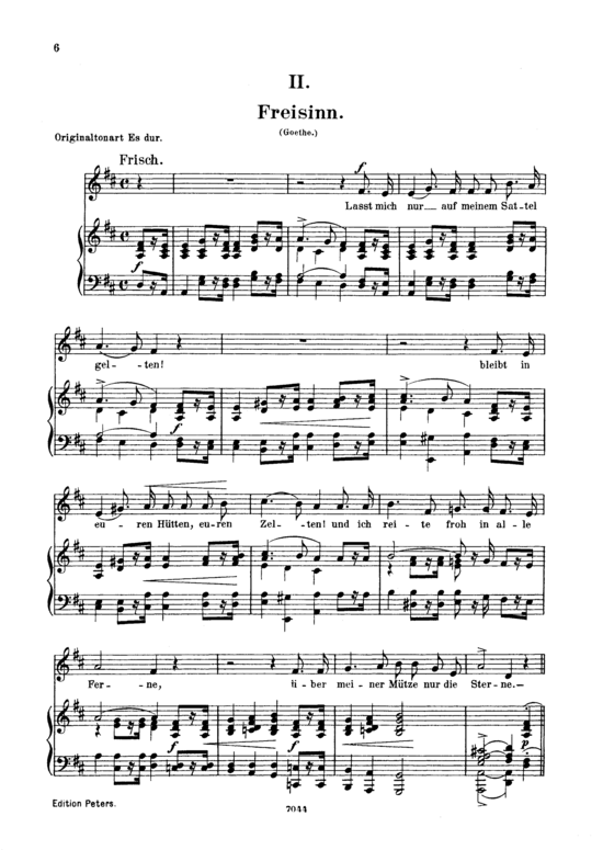 Freisinn Op.25 No. 2 (Gesang tief + Klavier) (Klavier  Gesang tief) von Robert Schumann
