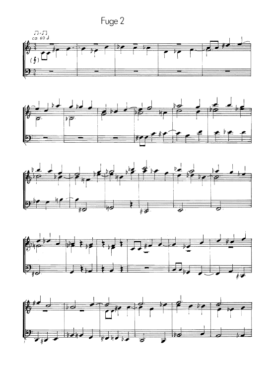 Fuge 2 (Klavier Solo) (Klavier Solo) von Frank Petzold