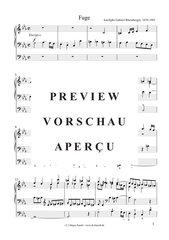 Fuge (Orgel Solo) (Orgel Solo) von Josef Gabriel Rheinberger