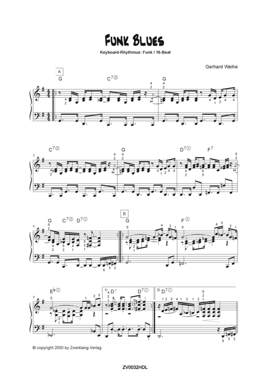 Funk Blues (Klavier Solo) (Klavier Solo) von Gerhard Weihe
