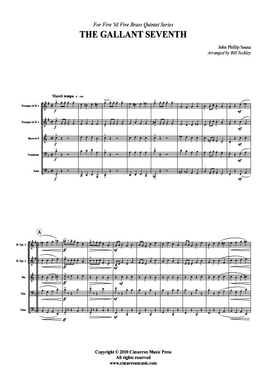 Gallant Seventh The (Blechbl auml serquintett) (Quintett (Blech Brass)) von John Phillip Sousa