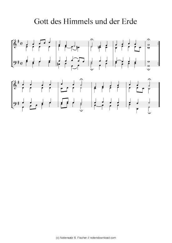 Gott des Himmels und der Erde (Klavier Solo) (Klavier Solo) von Johann Ch. G. Stade (Hrsgb.) 1830