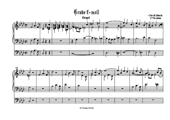 Grave f-moll (Orgel Solo) (Orgel Solo) von Ch.-H. Rinck 1770-1846