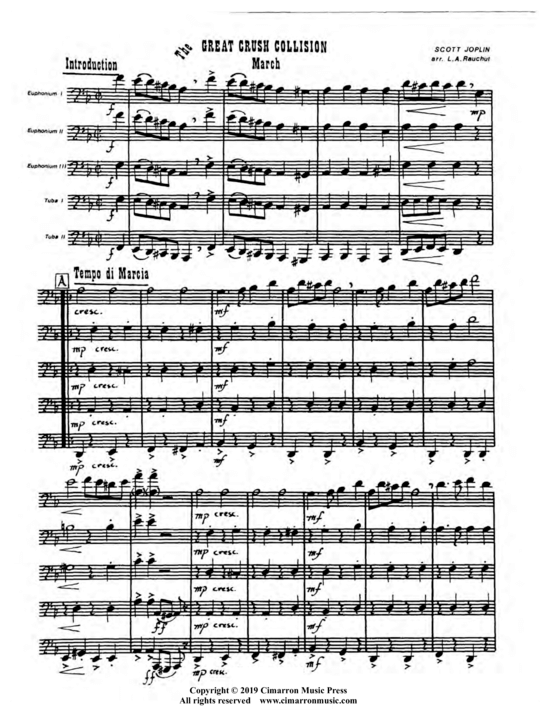 Great Crush Collision The (Tuba Ensemble EEETT) (Ensemble (Tuba)) von Joplin Scott