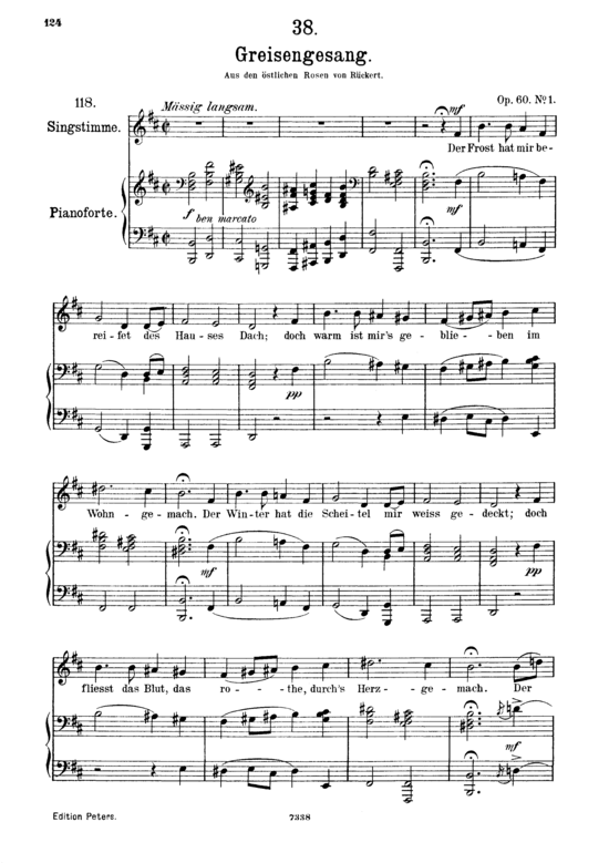 Greisengesang D.778 (Gesang mittel + Klavier) (Klavier  Gesang mittel) von Franz Schubert