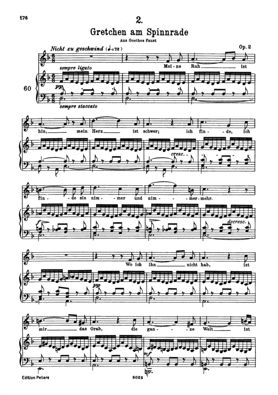 Gretchen am Spinnrade D.118 (Gesang hoch + Klavier) (Klavier  Gesang hoch) von Franz Schubert