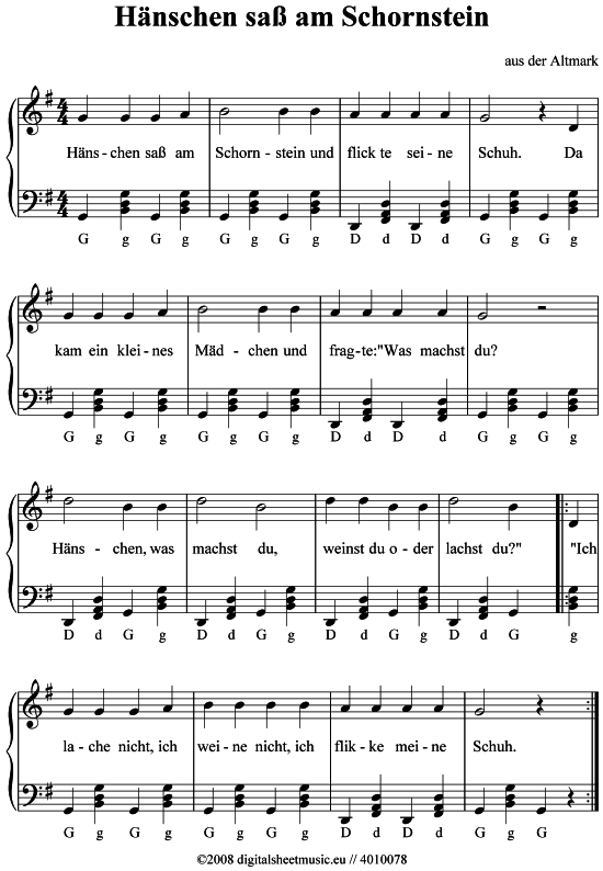H nschen sa am Schornstein (Akkordeon) (Akkordeon) von Kinderlied