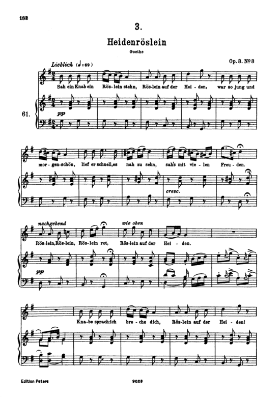 Heidenr slein D.257 (Gesang hoch + Klavier) (Klavier  Gesang hoch) von Franz Schubert