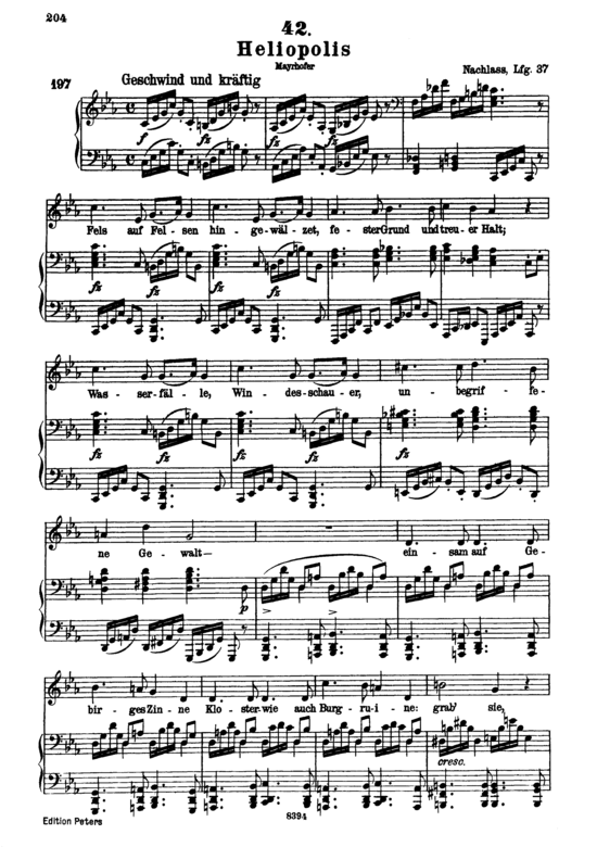 Heliopolis D.754 (Gesang hoch + Klavier) (Klavier  Gesang hoch) von Schubert Franz