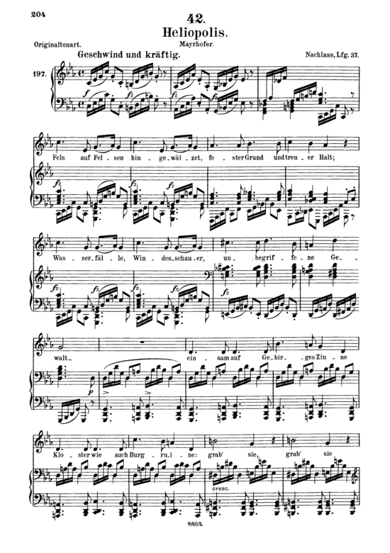 Heliopolis D.754 (Gesang mittel + Klavier) (Klavier  Gesang mittel) von Franz Schubert