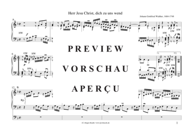 Herr Jesu Christ dich zu uns wend (Orgel Solo) (Orgel Solo) von Johann Gottfried Walther