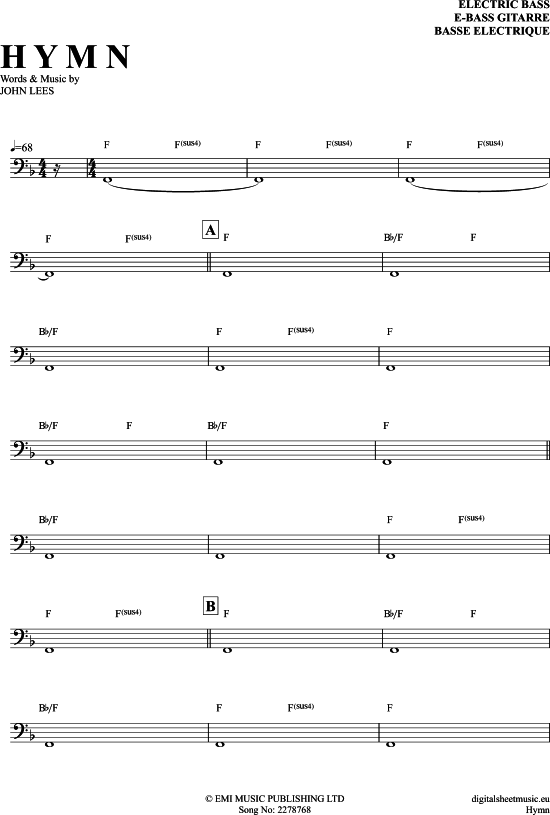 Hymn (E-Bass) (E Bass) von Barclay James Harvest