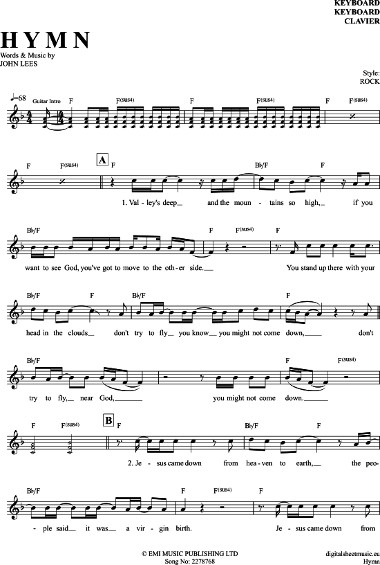 Hymn (Keyboard) (Keyboard) von Barclay James Harvest