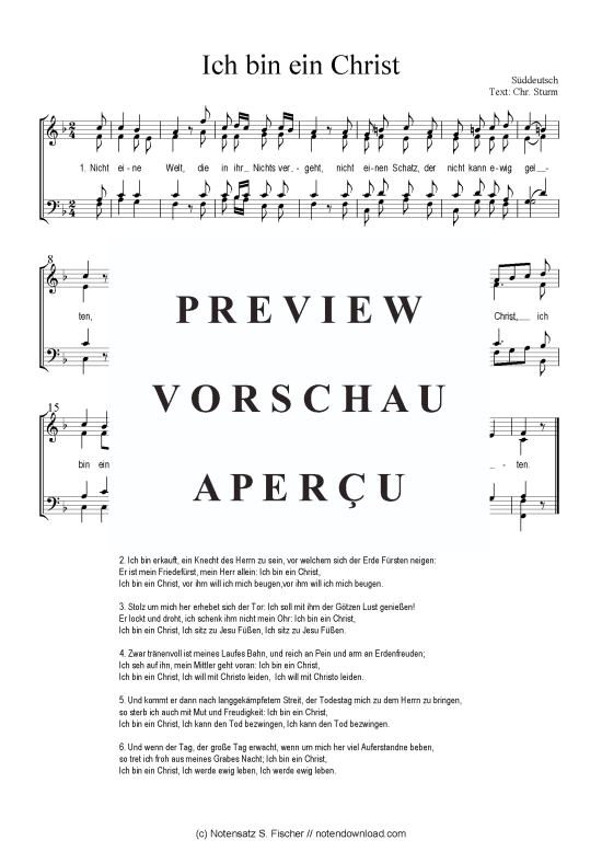 Ich bin ein Christ (Gemischter Chor) (Gemischter Chor) von Das geistliche Volkslied