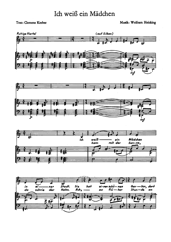 Ich wei szlig ein M auml dchen (Klavier + Gesang) (Klavier Gesang  Gitarre) von Manfred Krug