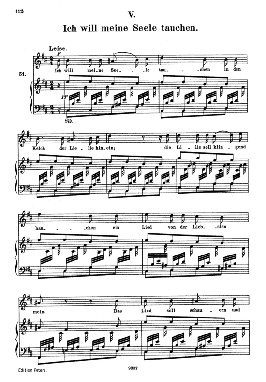 Ich will meine Seele tauchen Op.48 No.5 (Gesang hoch + Klavier) (Klavier  Gesang hoch) von Robert Schumann