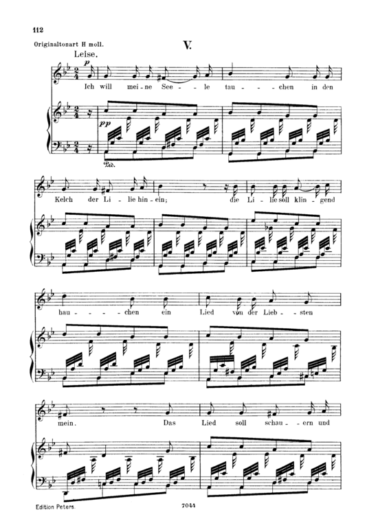 Ich will meine seele tauchen Op.48 No.5 (Gesang tief + Klavier) (Klavier  Gesang tief) von Robert Schumann