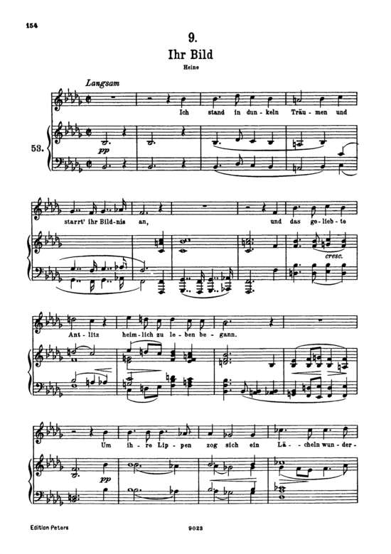 Ihr Bild D.957-9 (Schwanengesang) (Gesang hoch + Klavier) (Klavier  Gesang hoch) von Franz Schubert