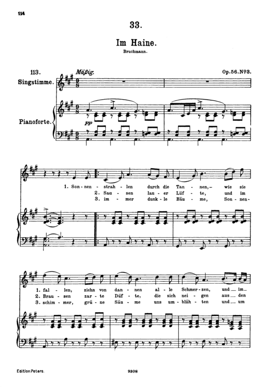 Im Haine D.737 (Gesang hoch + Klavier) (Klavier  Gesang hoch) von Franz Schubert