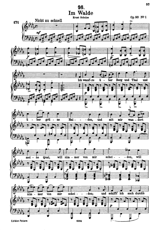 Im Walde D.834 (Gesang hoch + Klavier) (Klavier  Gesang hoch) von Schubert Franz