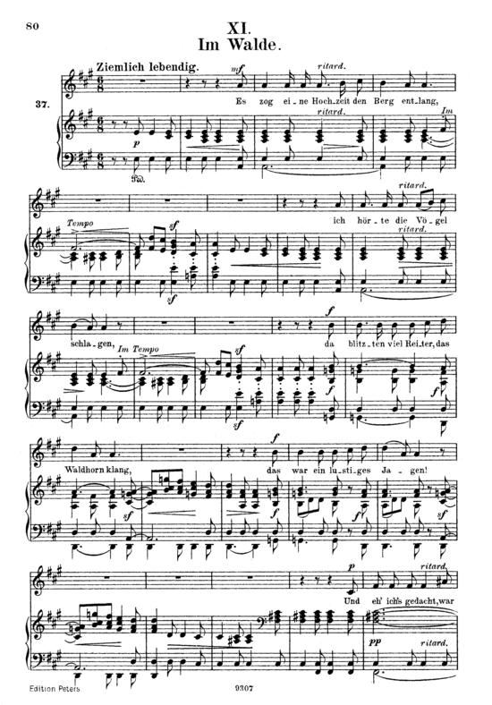 Im Walde Op.39 No.11 (Gesang hoch + Klavier) (Klavier  Gesang hoch) von Robert Schumann