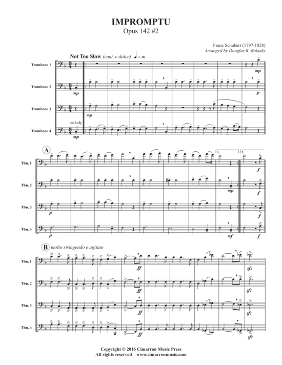 Impromptu (Posaunenquartett) (Quartett (Posaune)) von Franz Schubert