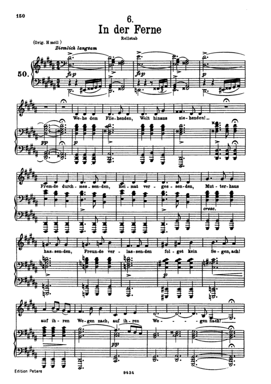 In der Ferne D.957-6 (Schwanengesang) (Gesang tief + Klavier) (Klavier  Gesang tief) von Franz Schubert