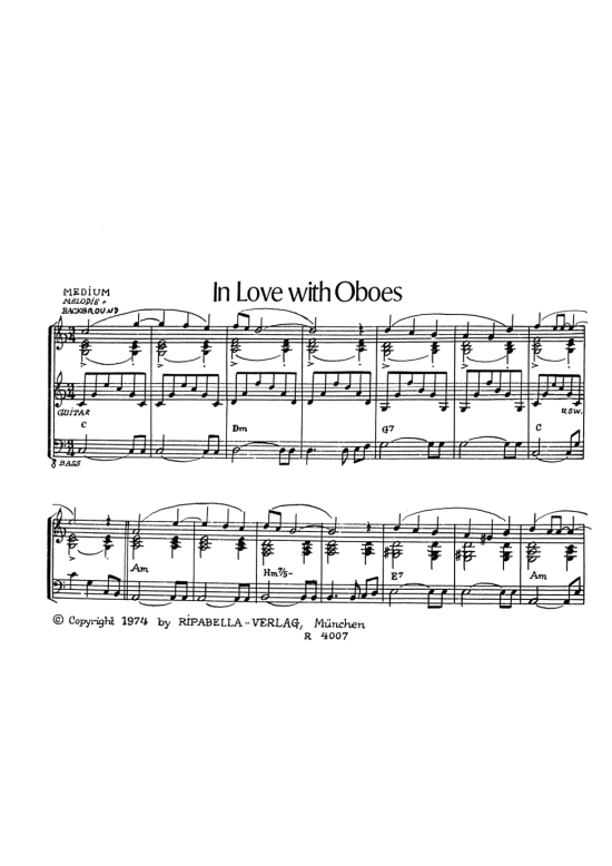 In Love with Oboes (Klavier Solo) (Klavier Solo) von Erich Ferstl