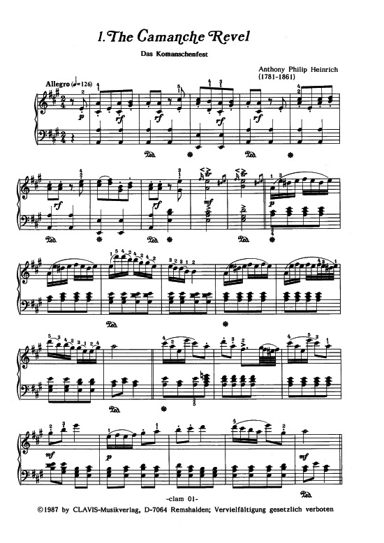 Indian Fanfares 3 S auml tze (Klavier solo) (Klavier Solo) von Anthony Philip Heinrich