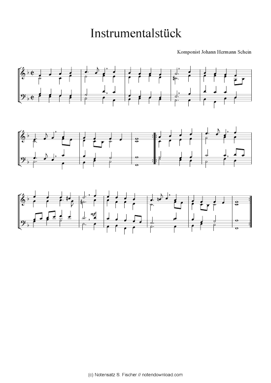 Instrumentalst ck (Quartett in C) (Quartett (4 St.)) von Johann Hermann Schein