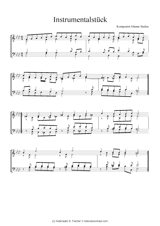 Instrumentalst ck (Quartett in C) (Quartett (4 St.)) von Johann Staden