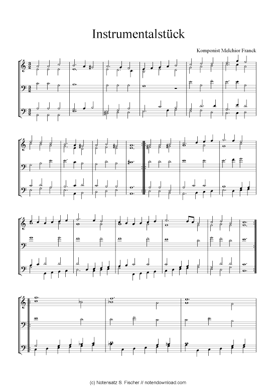 Instrumentalst ck (Quartett in C) (Quartett (4 St.)) von Melchior Franck