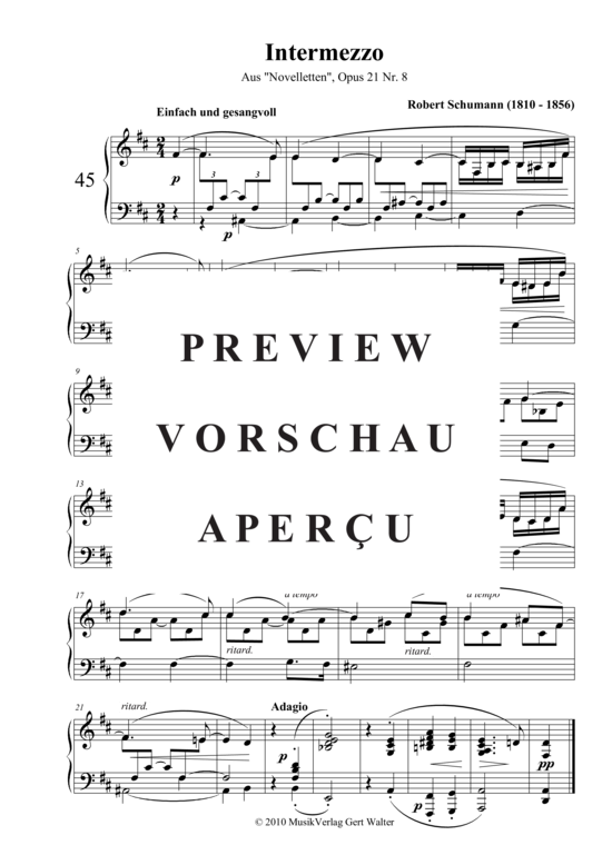 Intermezzo (Klavier Solo) (Klavier Solo) von Robert Schumann