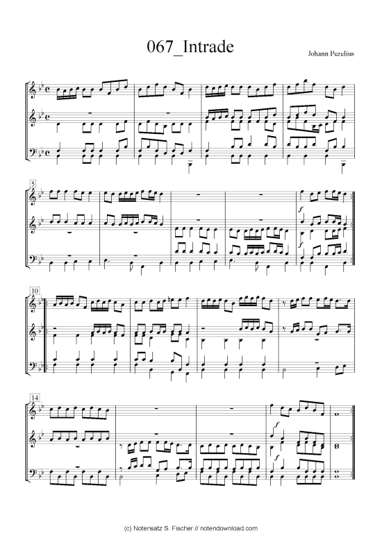 Intrade (Quintett in C) (Quintett (Blech Brass)) von Johann Pezelius