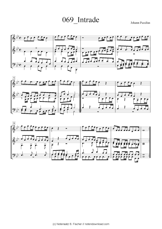 Intrade (Quintett in C) (Quintett (Blech Brass)) von Johann Pezelius