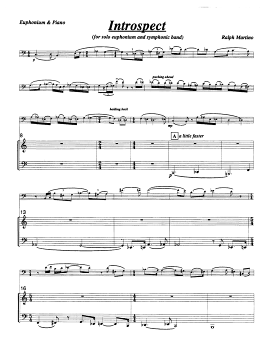 Introspect (Euphonium + Klavier) (Klavier  Euphonium) von Ralph Martino