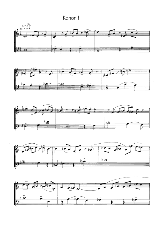Kanon 1 (Klavier Solo) (Klavier Solo) von Frank Petzold